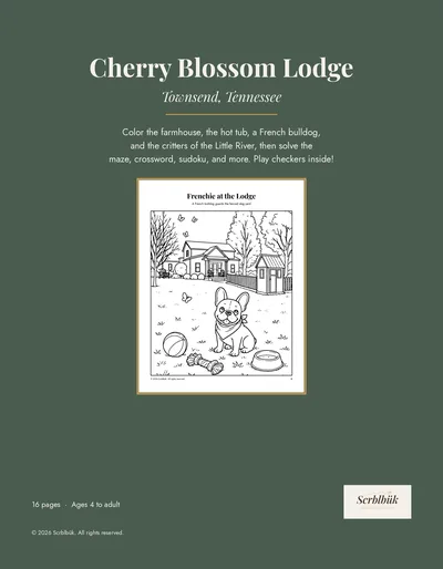 Cherry Blossom Lodge sample book: Back cover
